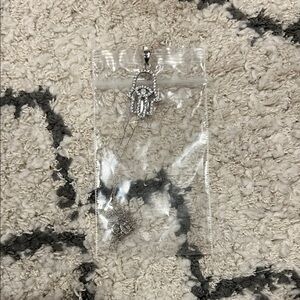 Silver Hamsa Pendant Necklace